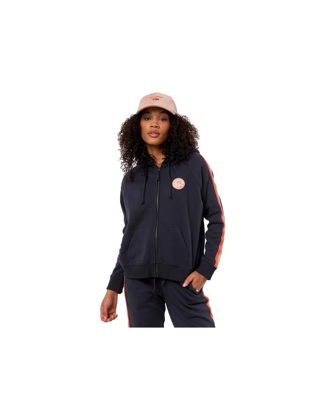 FULL ZIP STRIPED RIB