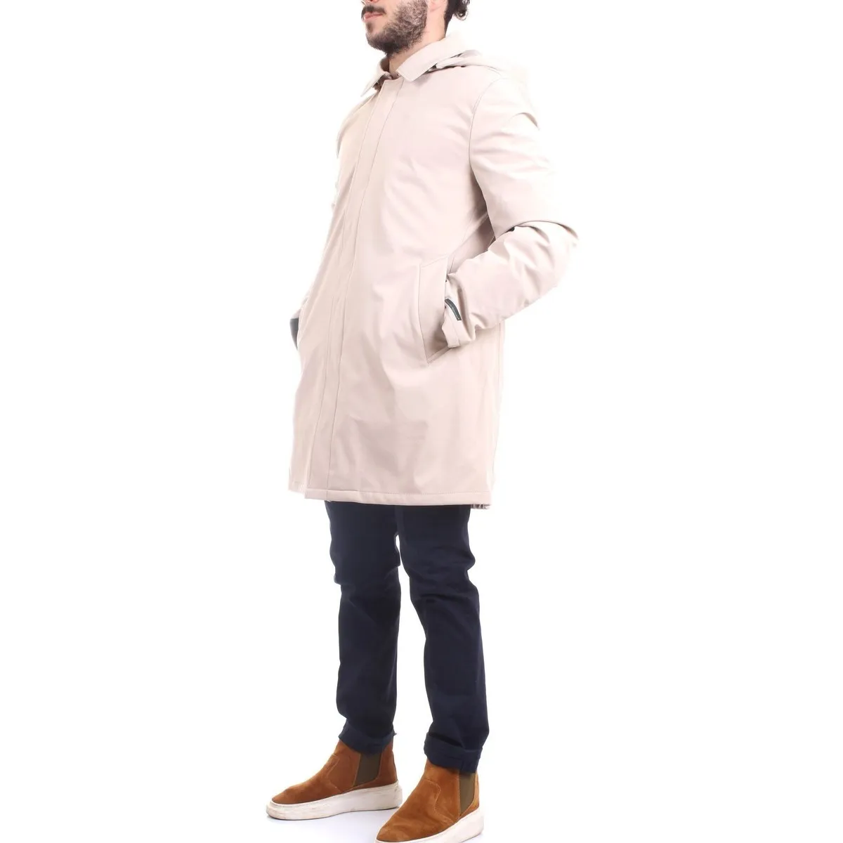 GBDA2001 Abrigo hombre beige