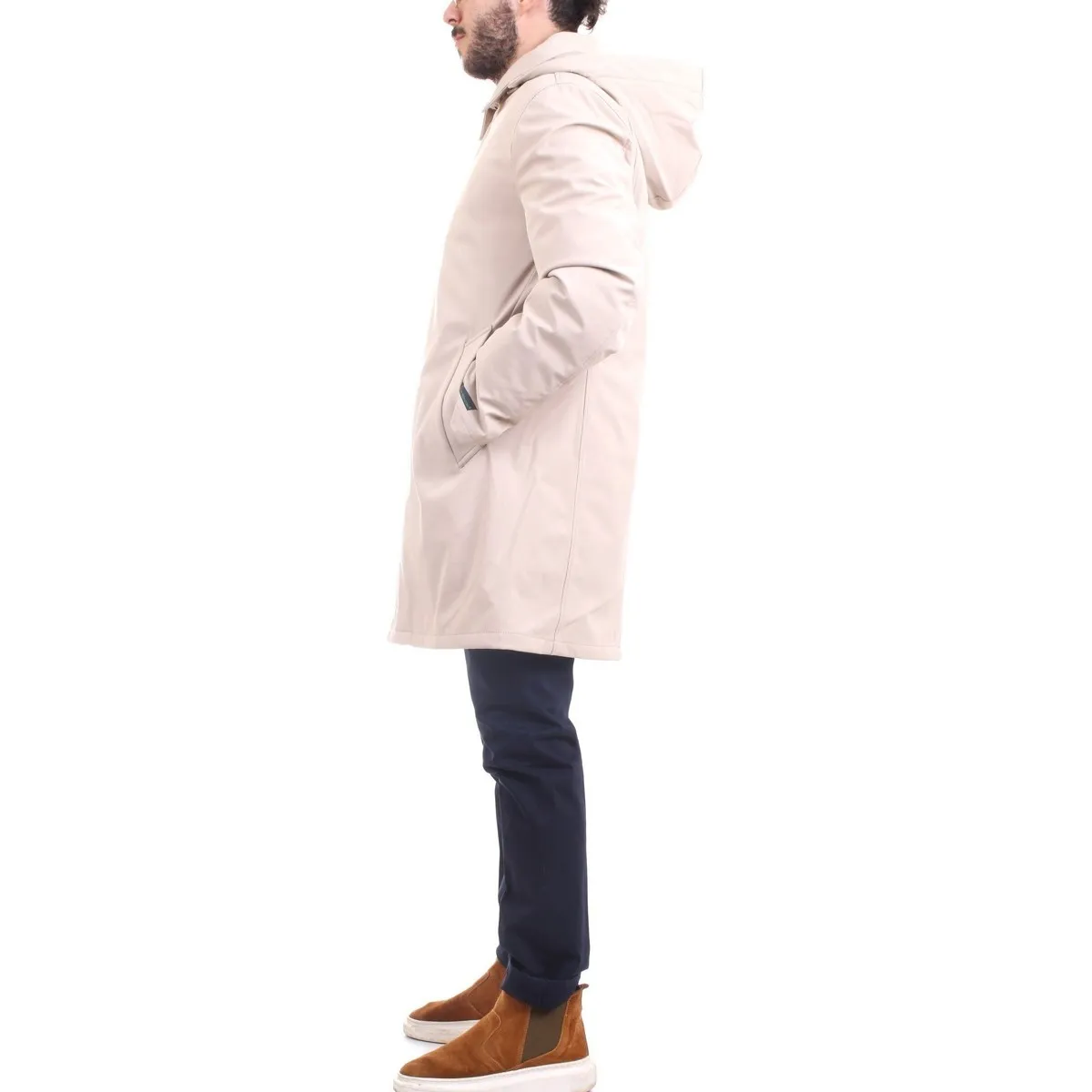 GBDA2001 Abrigo hombre beige