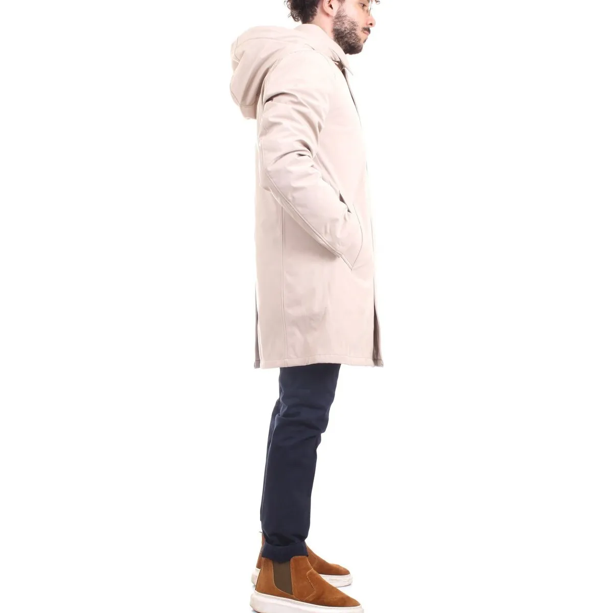 GBDA2001 Abrigo hombre beige