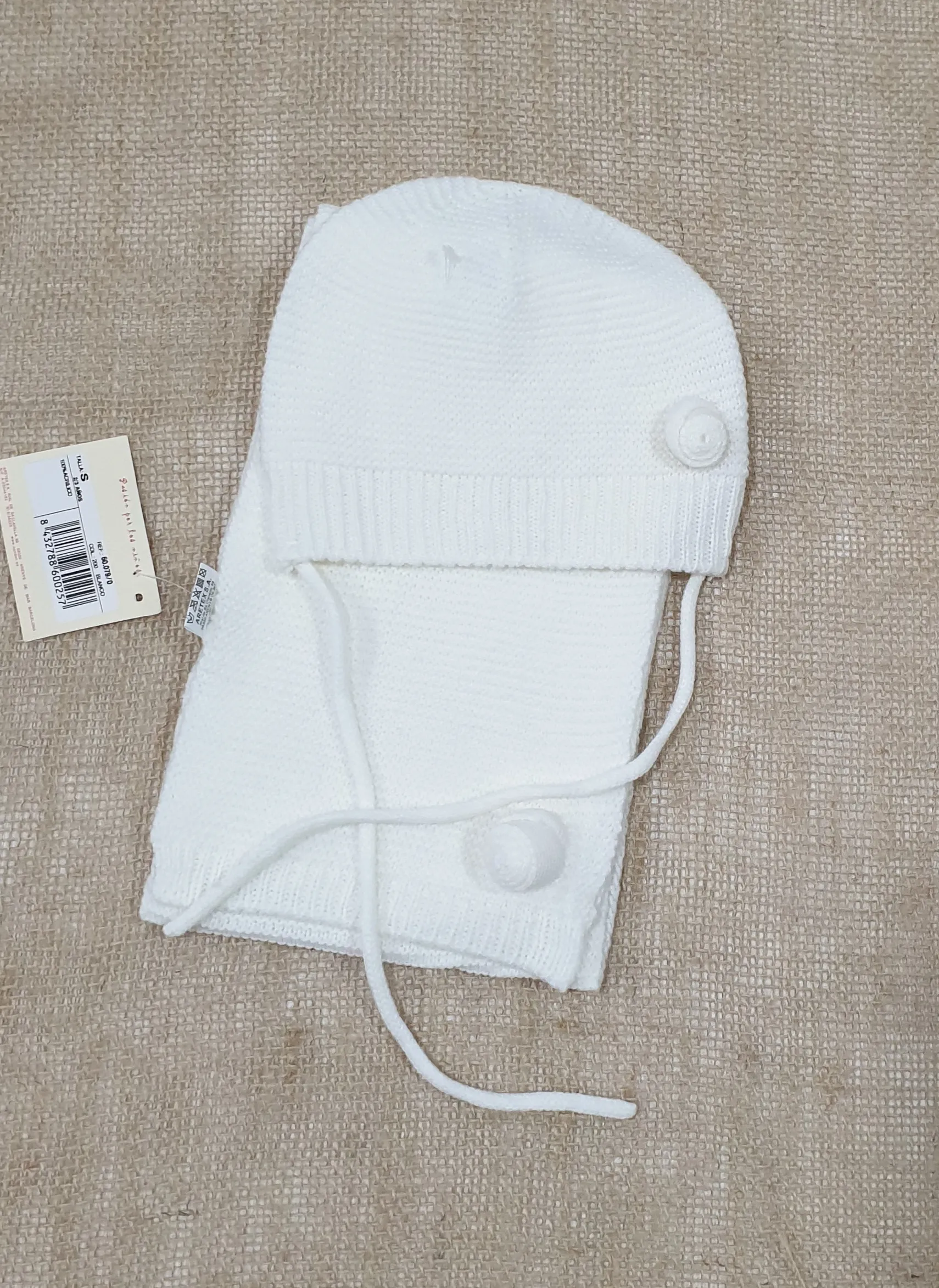 Gorro+Bufanda punto Cóndor P130068 Blanco