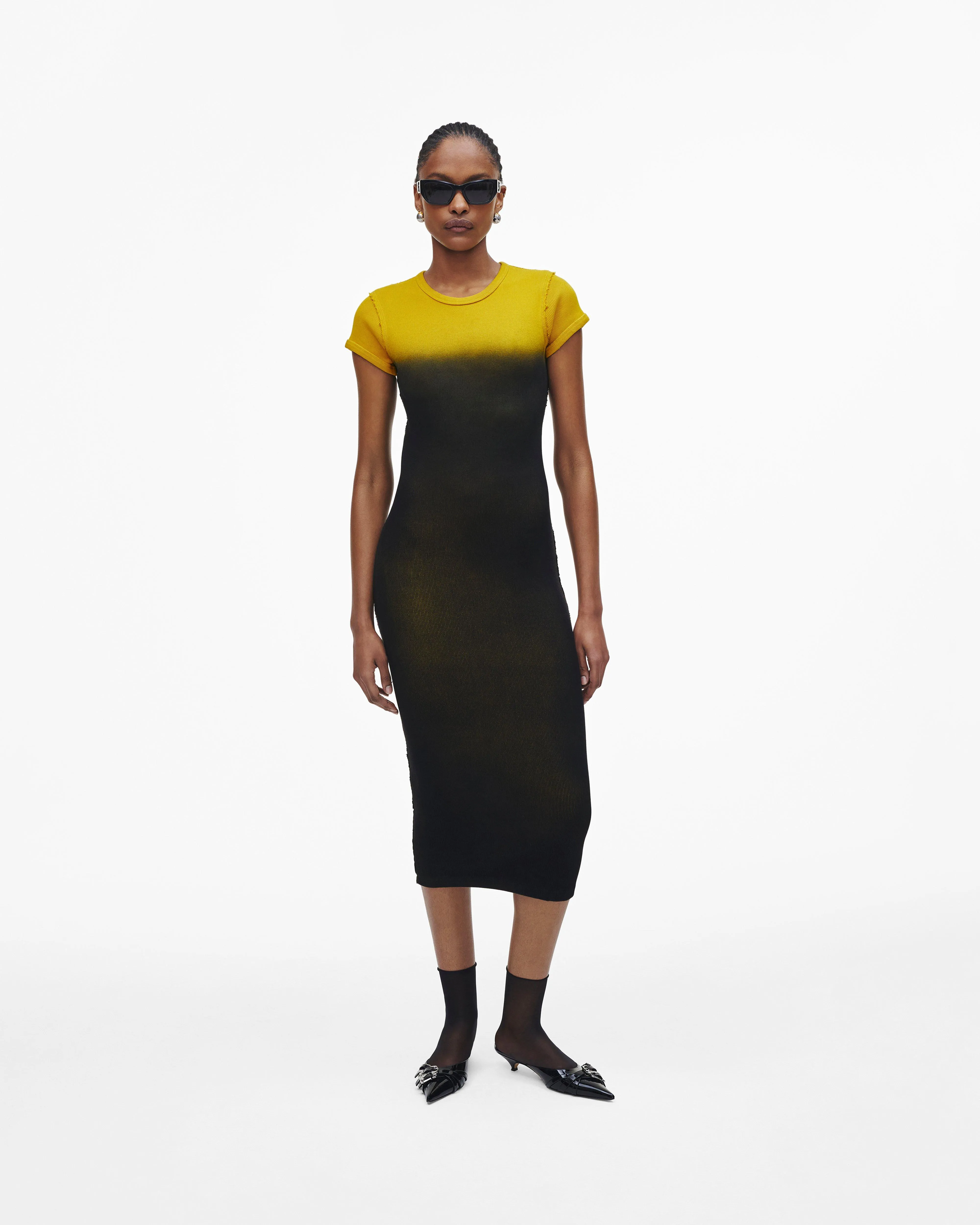 Grunge Spray Shrunken Tee Dress