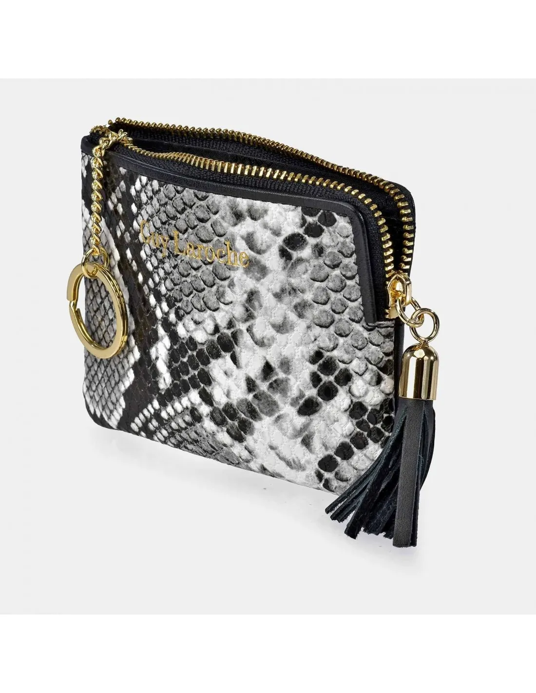 GUY LAROCHE tarjetero cremallera pequeño mujer sintético Serpiente