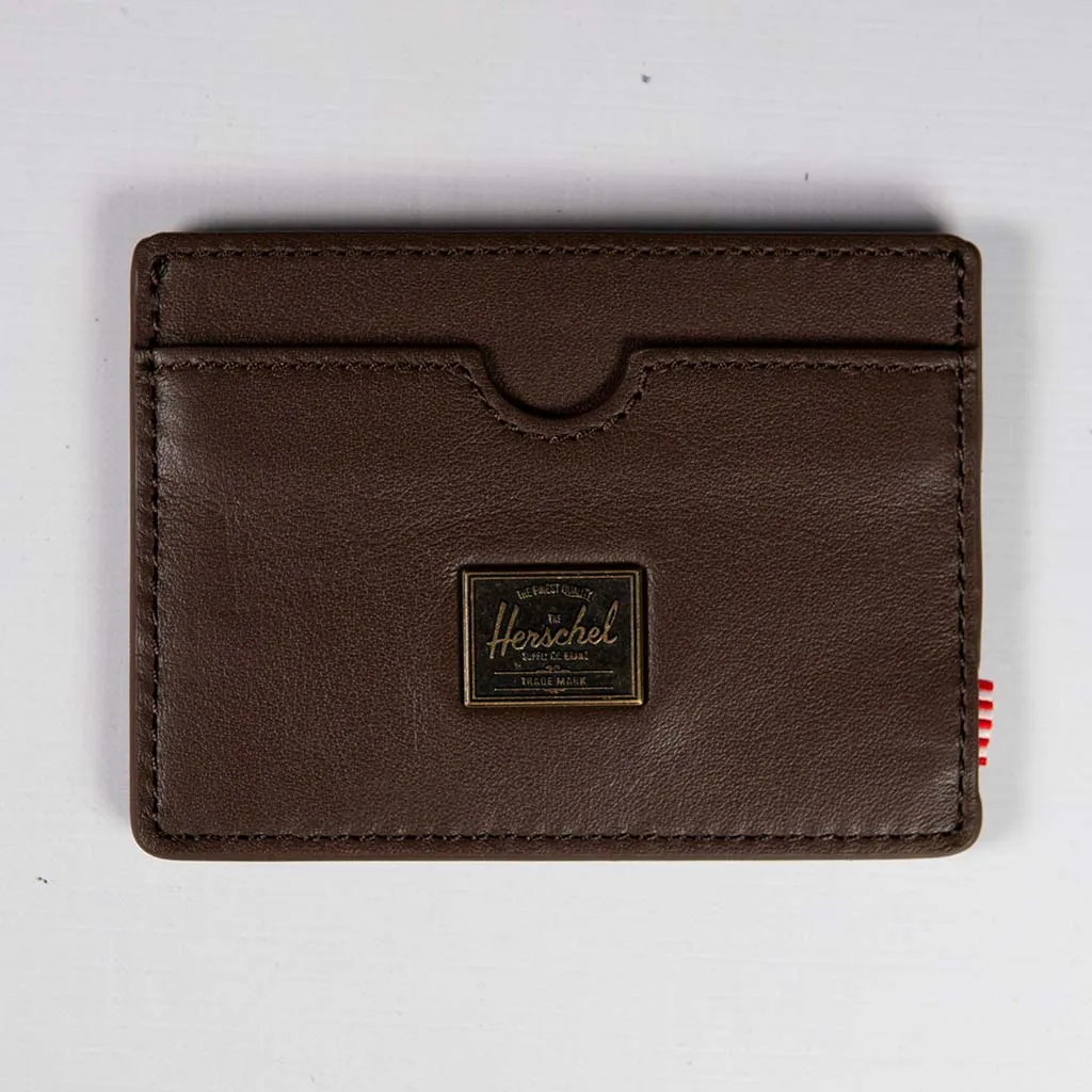 Herschel – Tarjetero Charlie leather premium brown