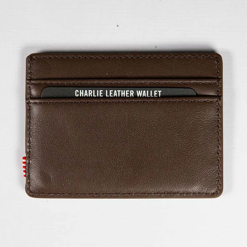 Herschel – Tarjetero Charlie leather premium brown