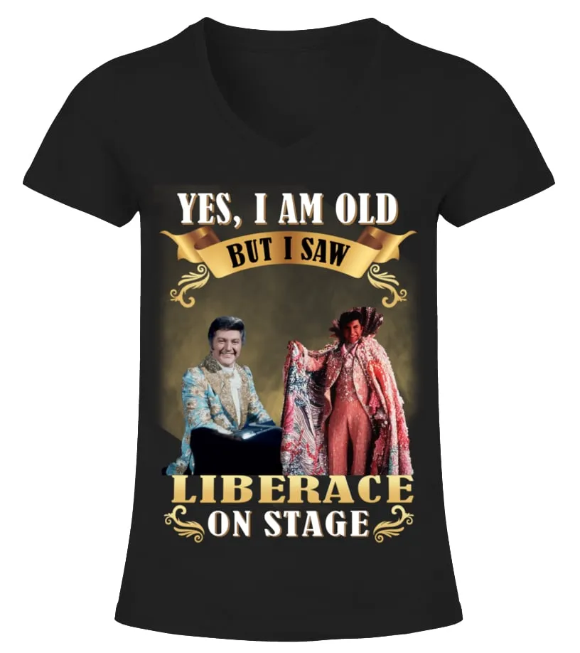 I SAW LIBERACE ON STAGE Camiseta cuello pico Mujer