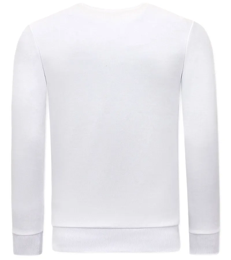 JERSEY DE PUNTO HOMBRE SNAKE SKULL  3674  BLANCO