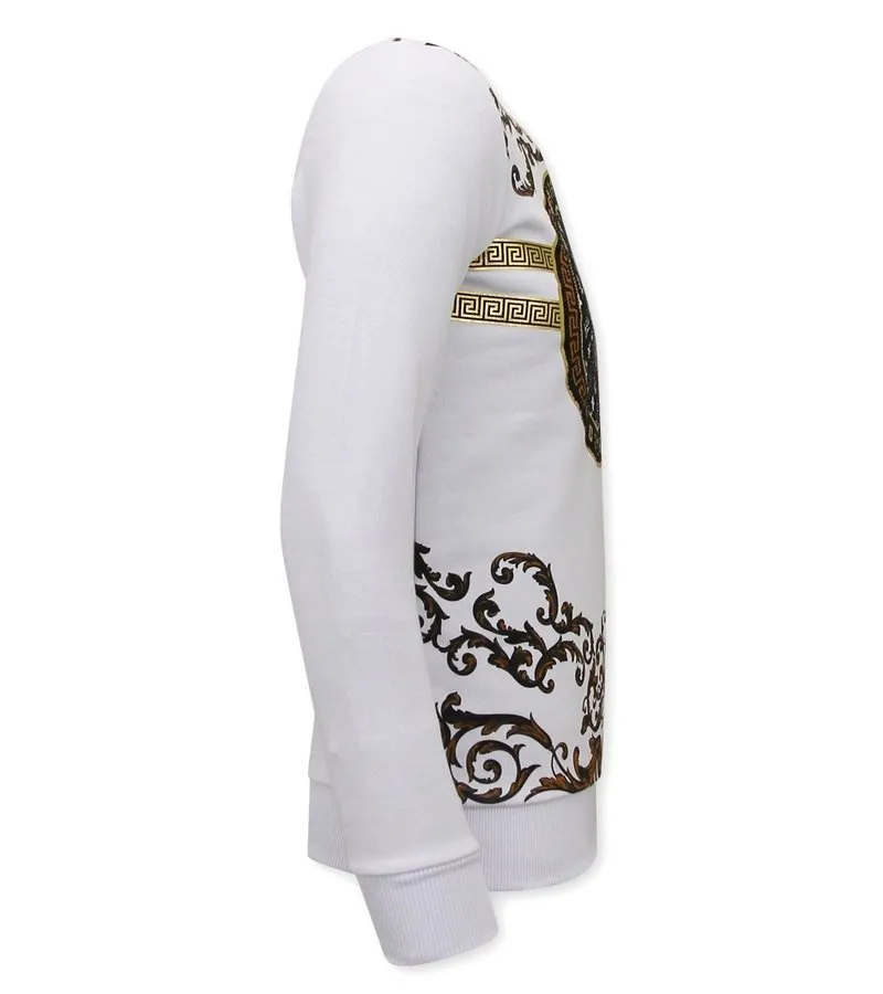JERSEY DE PUNTO HOMBRE SNAKE SKULL  3674  BLANCO
