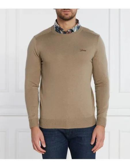 JERSEY GUESS MARRóN LOGO PEQUEñO  ECOOL