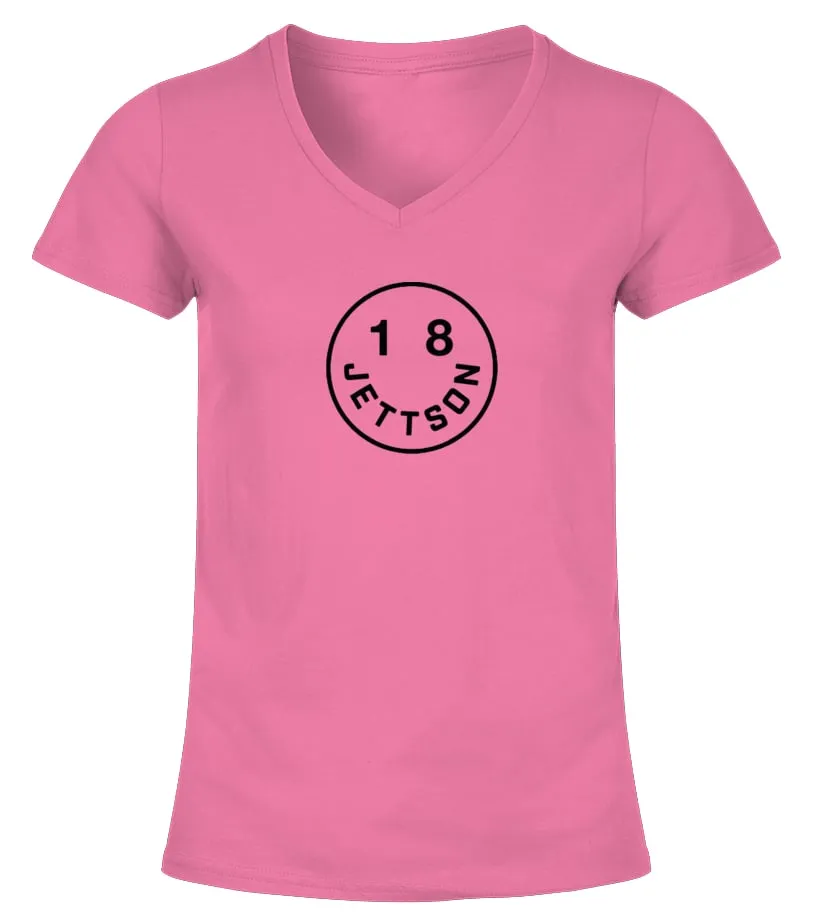 Jett Lawrence Jettson Smile Merch Camiseta cuello pico Mujer