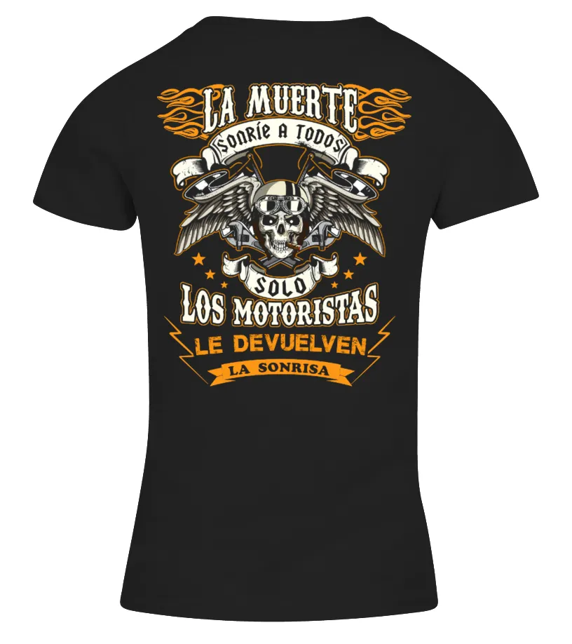 La muerte sonríe a todos Camiseta cuello pico Mujer