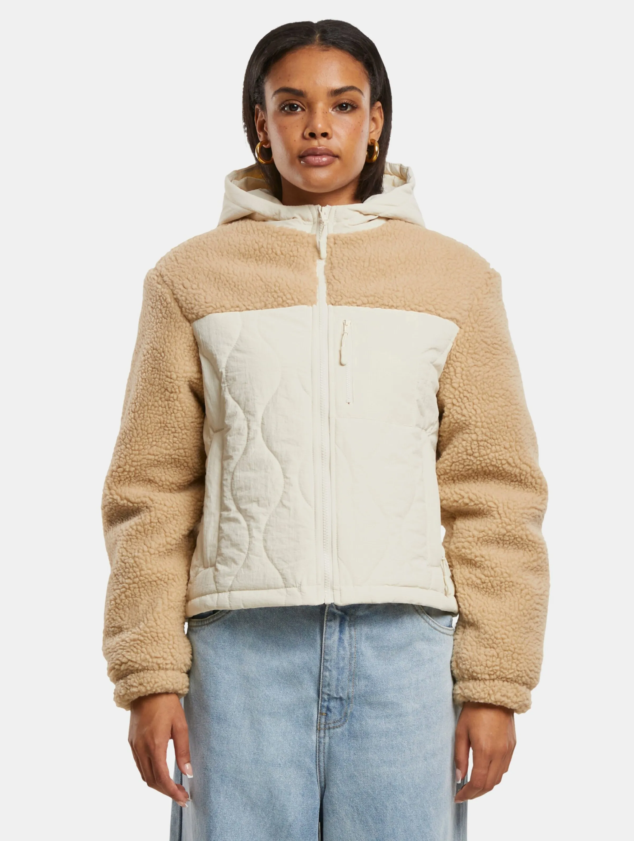 Ladies Sherpa Crinkle Nylon Mix