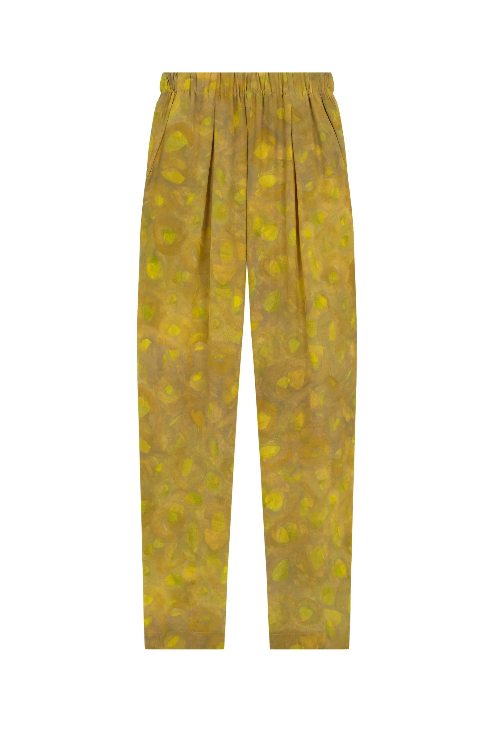 Lili, lima print silk pants