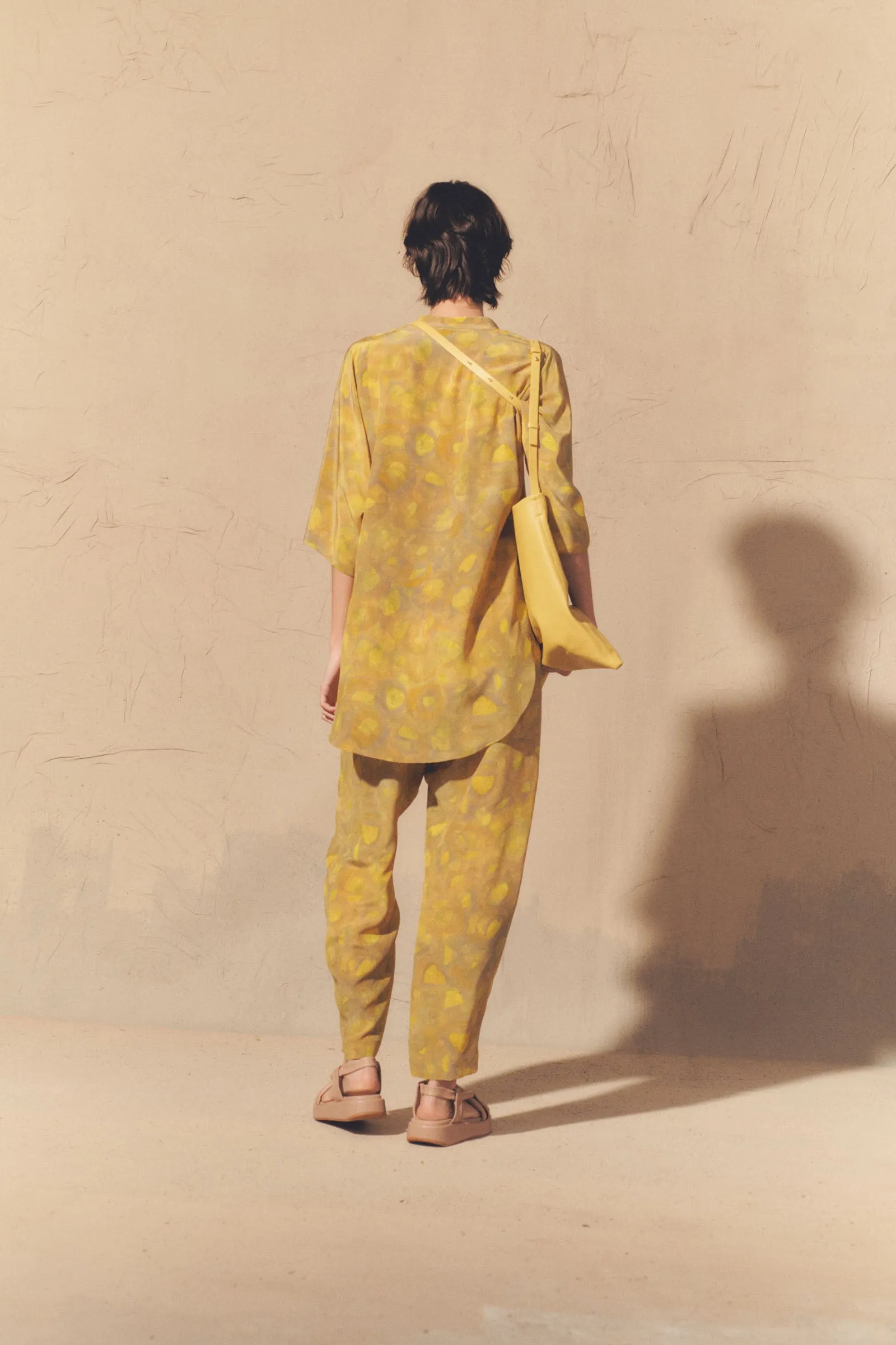 Lili, lima print silk pants