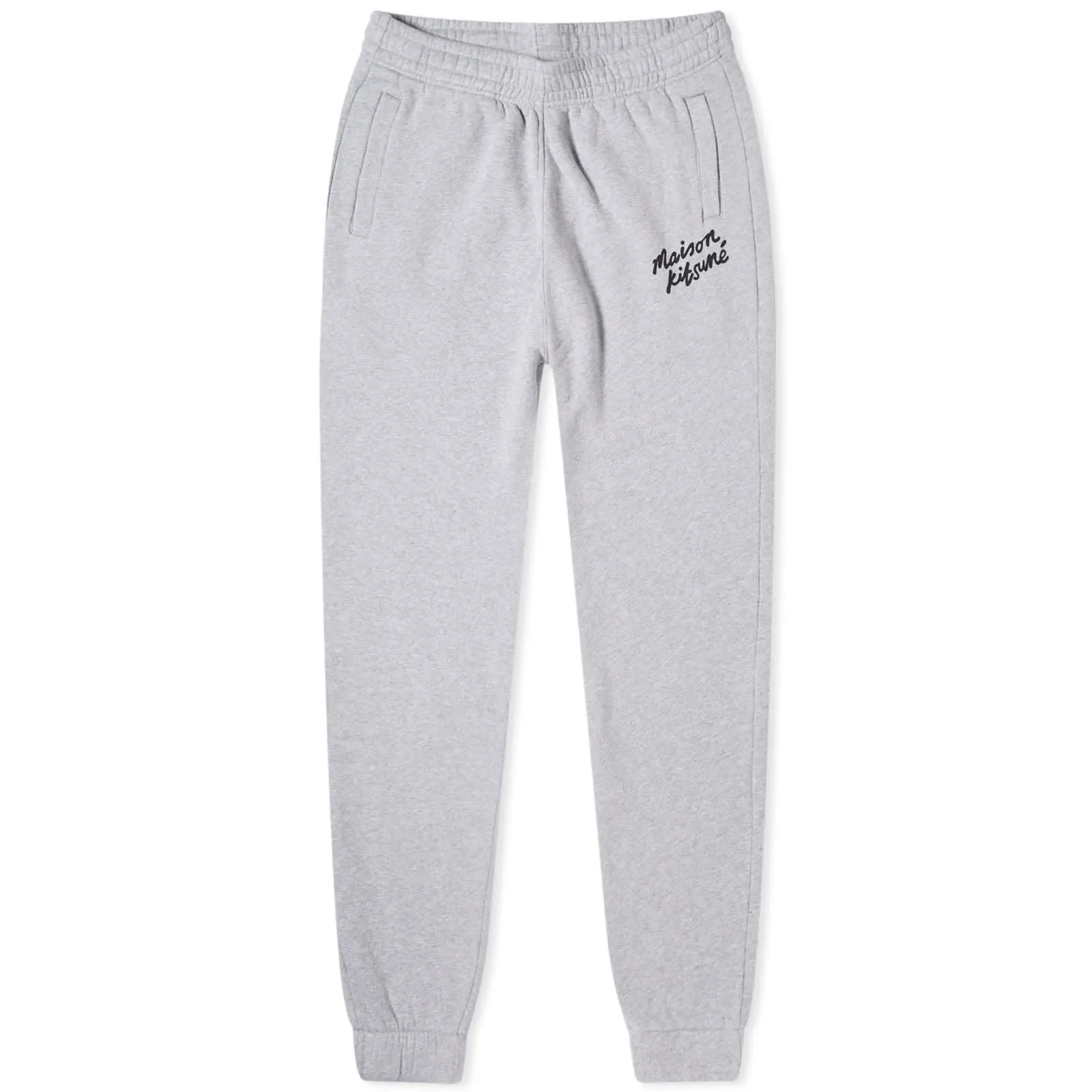 MAISON KITSUNÉ Handwriting Comfort Sweat Pants Light Grey Melange