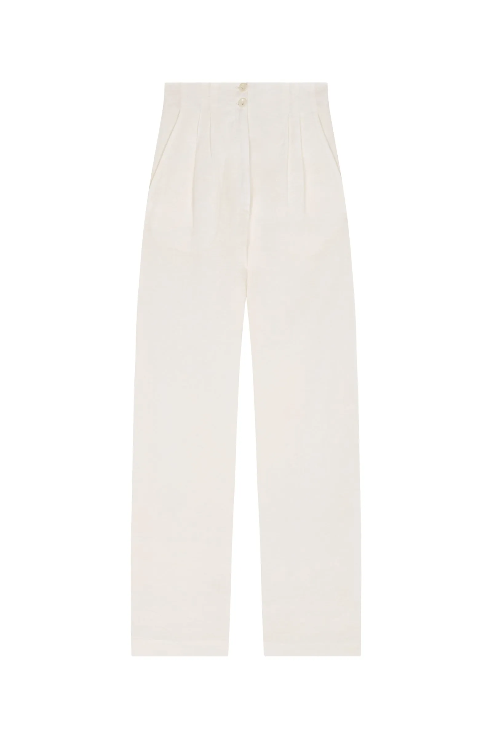 Marlo, ecru linen pants