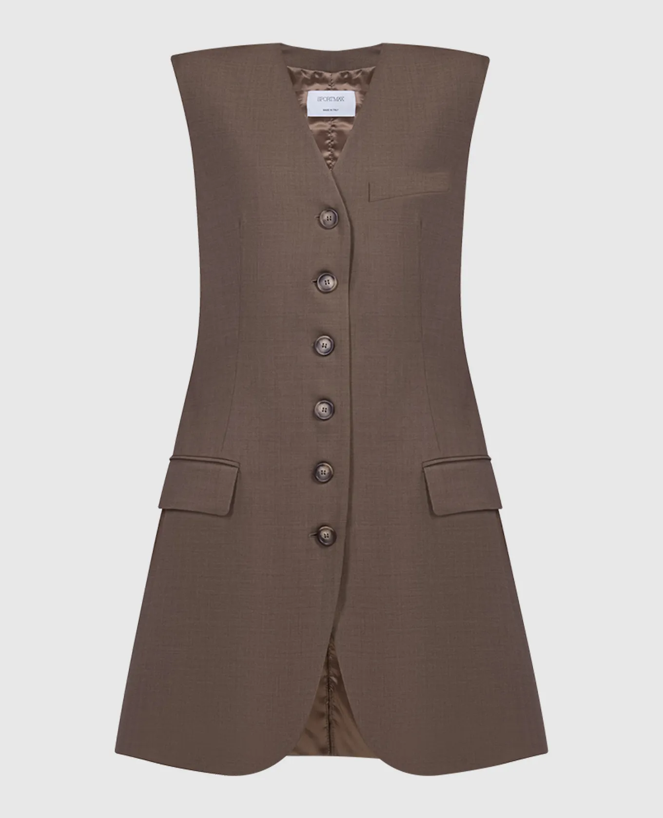 Max Mara Sportmax Bronte brown waistcoat