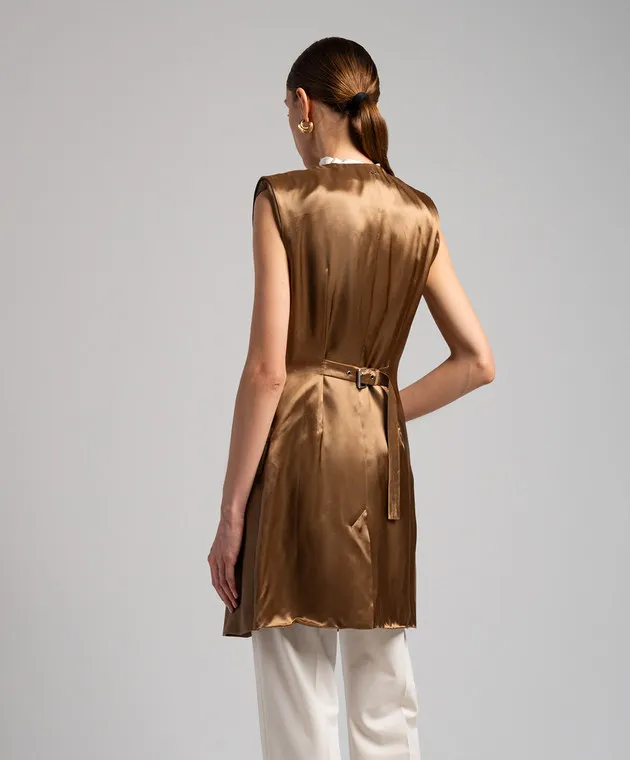Max Mara Sportmax Bronte brown waistcoat