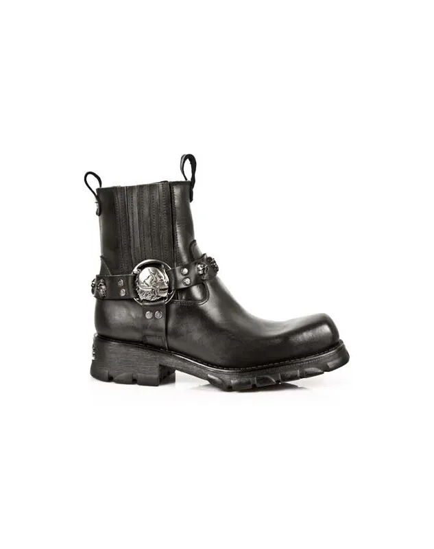 MEDIA BOTA ESTILO MOTERO PARA HOMBRE DE PIEL