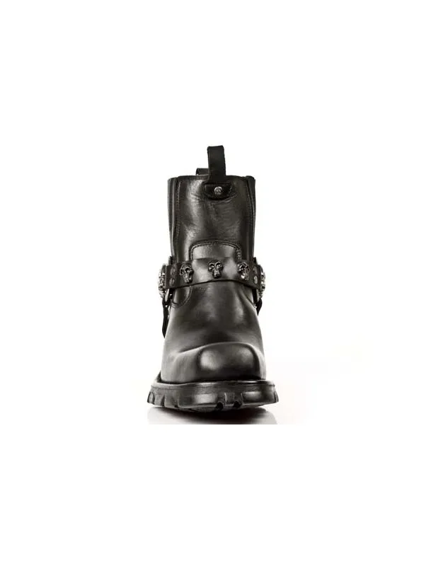 MEDIA BOTA ESTILO MOTERO PARA HOMBRE DE PIEL
