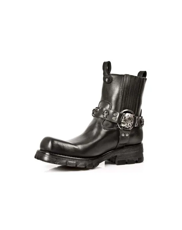 MEDIA BOTA ESTILO MOTERO PARA HOMBRE DE PIEL