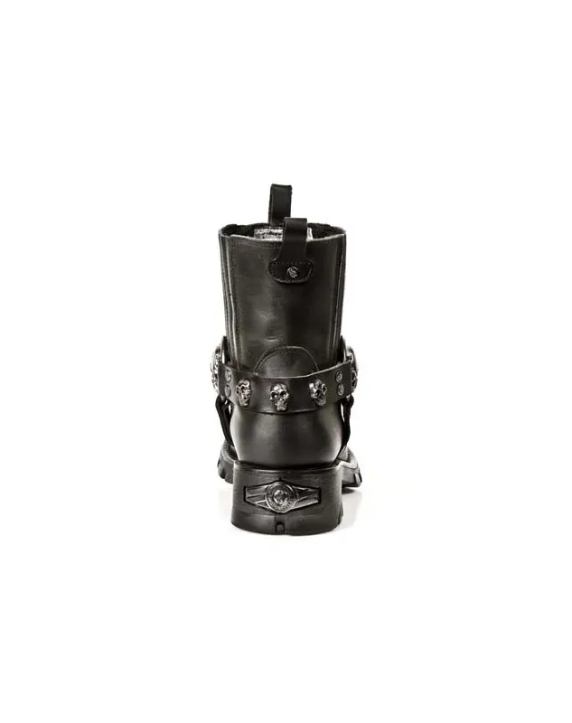 MEDIA BOTA ESTILO MOTERO PARA HOMBRE DE PIEL