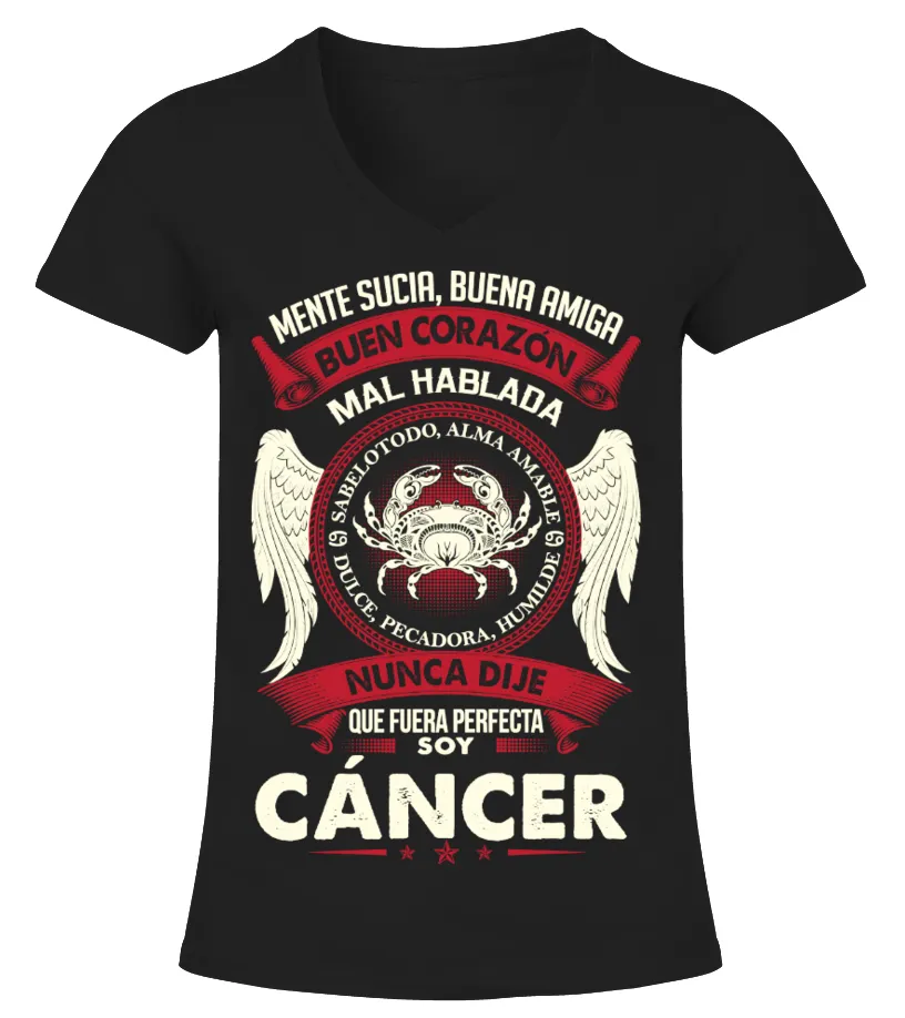 Mente sucia, buena amiga, buen corazón, mal hablada, sabelotodo, alma amable, d… Camiseta cuello pico Mujer