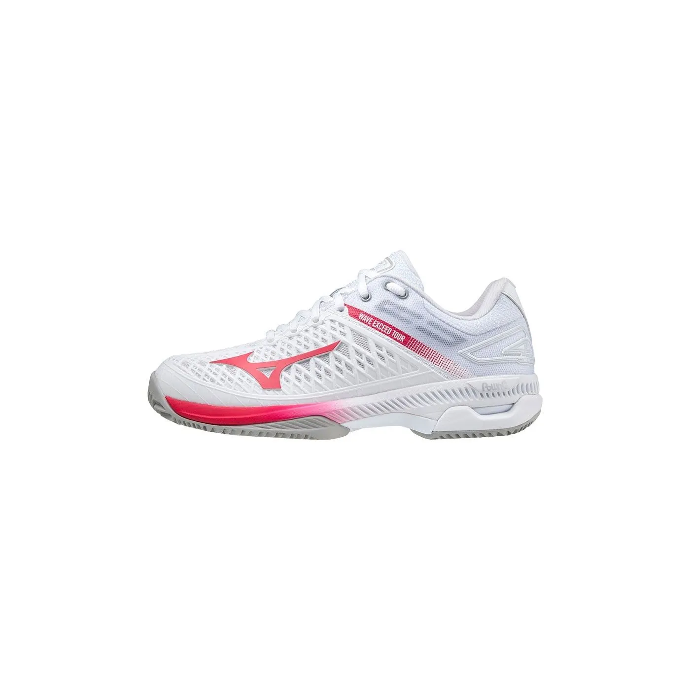 Mizuno Wave Exceed Tour 4 Cc Blanco Rosa Mujer