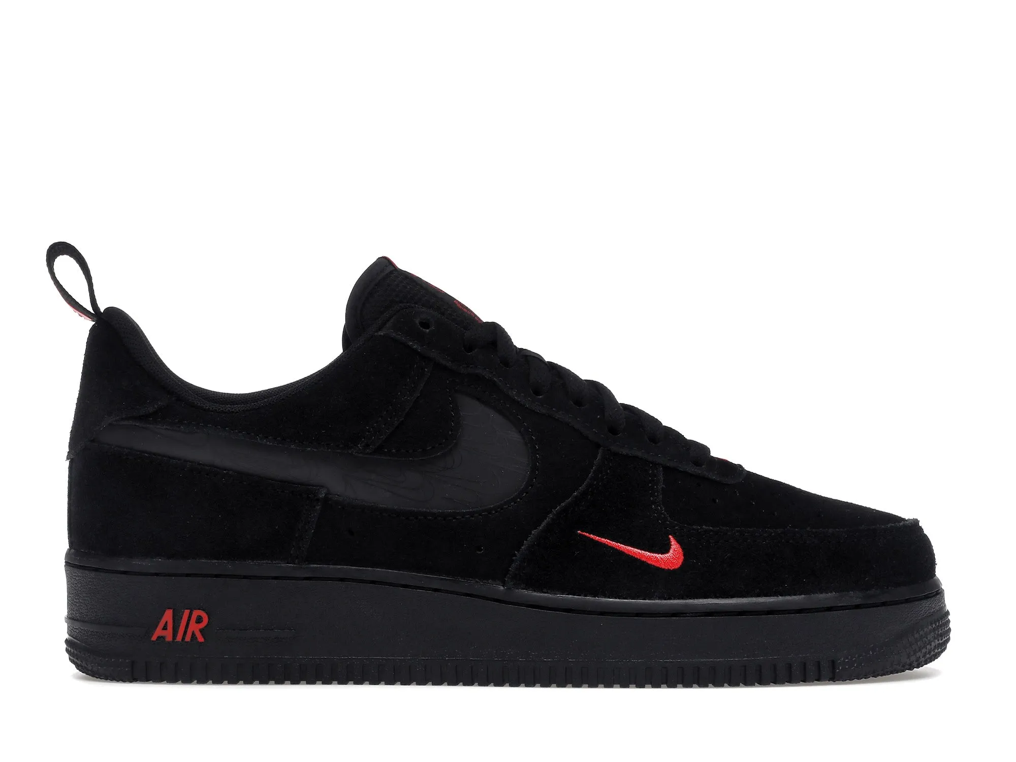 NIKE AIR FORCE 1 LOW MULTISWOOSH BLACK CRIMSON