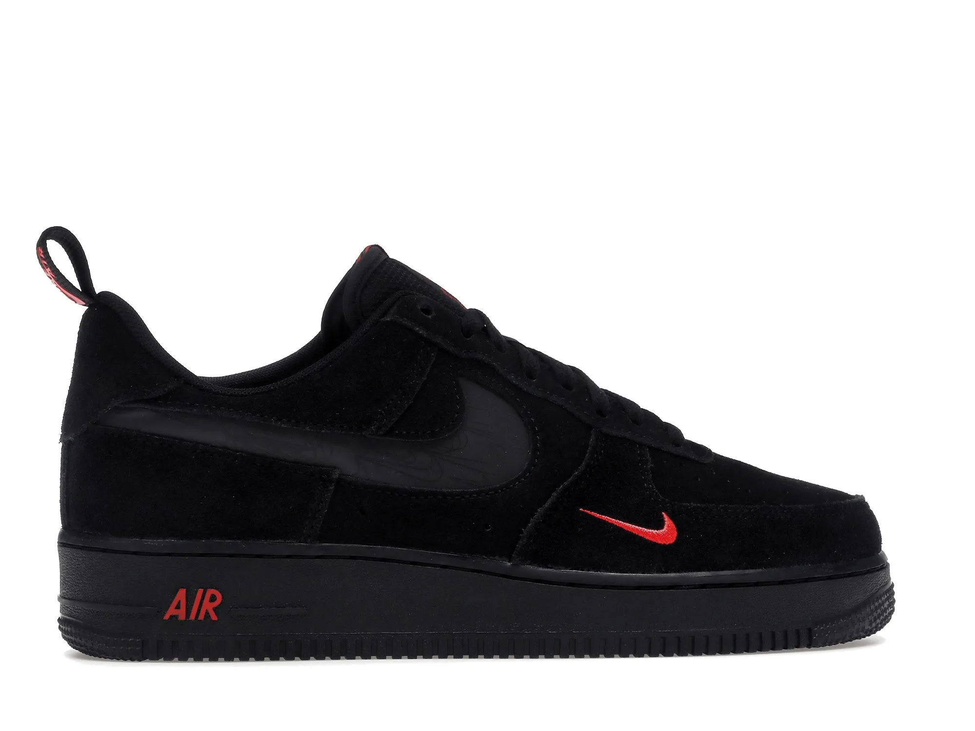 NIKE AIR FORCE 1 LOW MULTISWOOSH BLACK CRIMSON