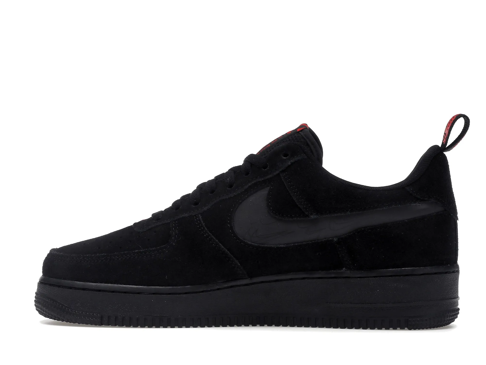 NIKE AIR FORCE 1 LOW MULTISWOOSH BLACK CRIMSON