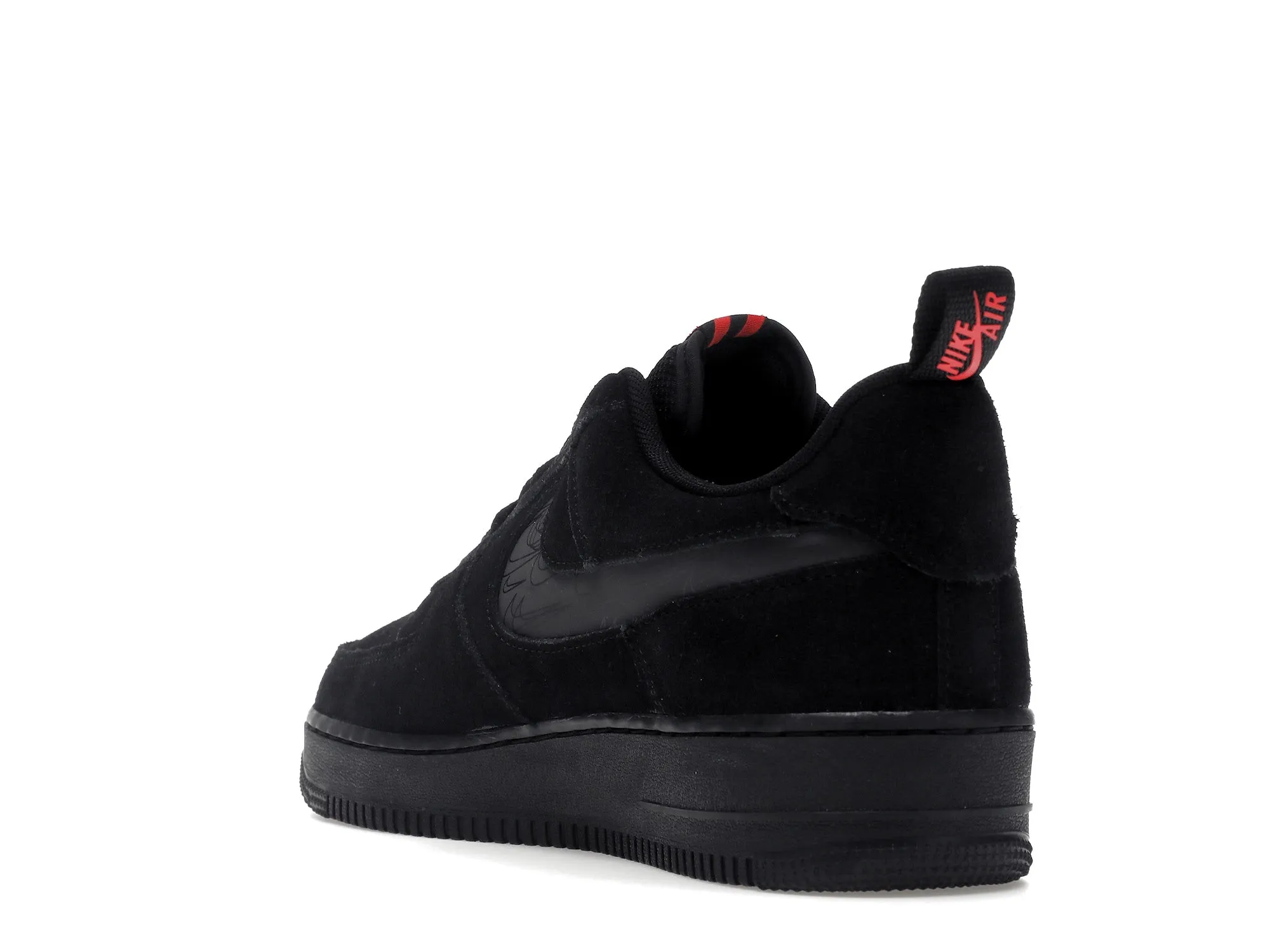 NIKE AIR FORCE 1 LOW MULTISWOOSH BLACK CRIMSON