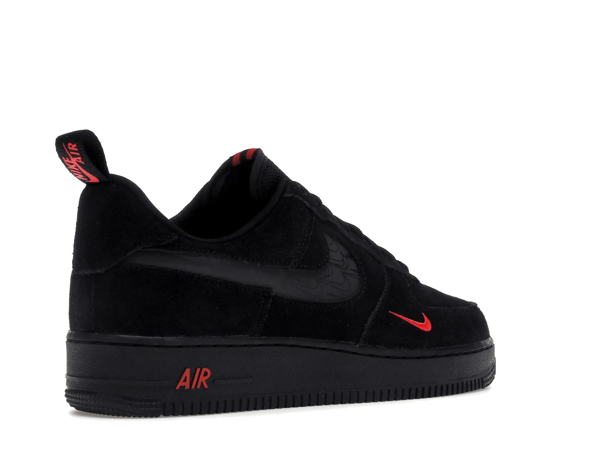 NIKE AIR FORCE 1 LOW MULTISWOOSH BLACK CRIMSON