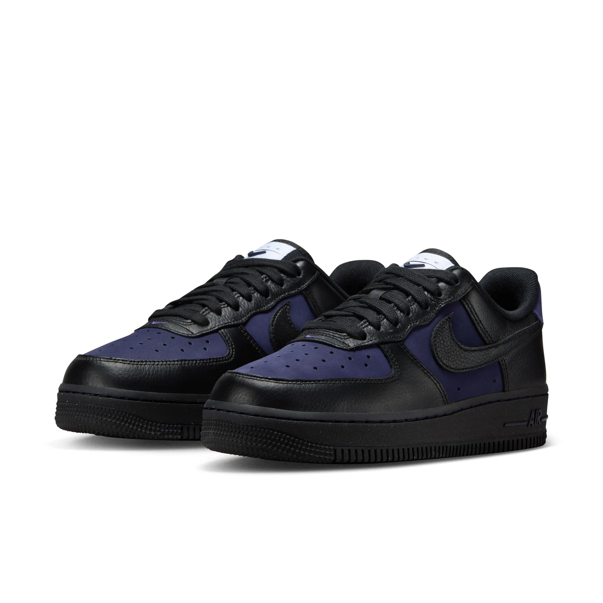 Nike Women Air Force 1 Low Black and Purple Ink