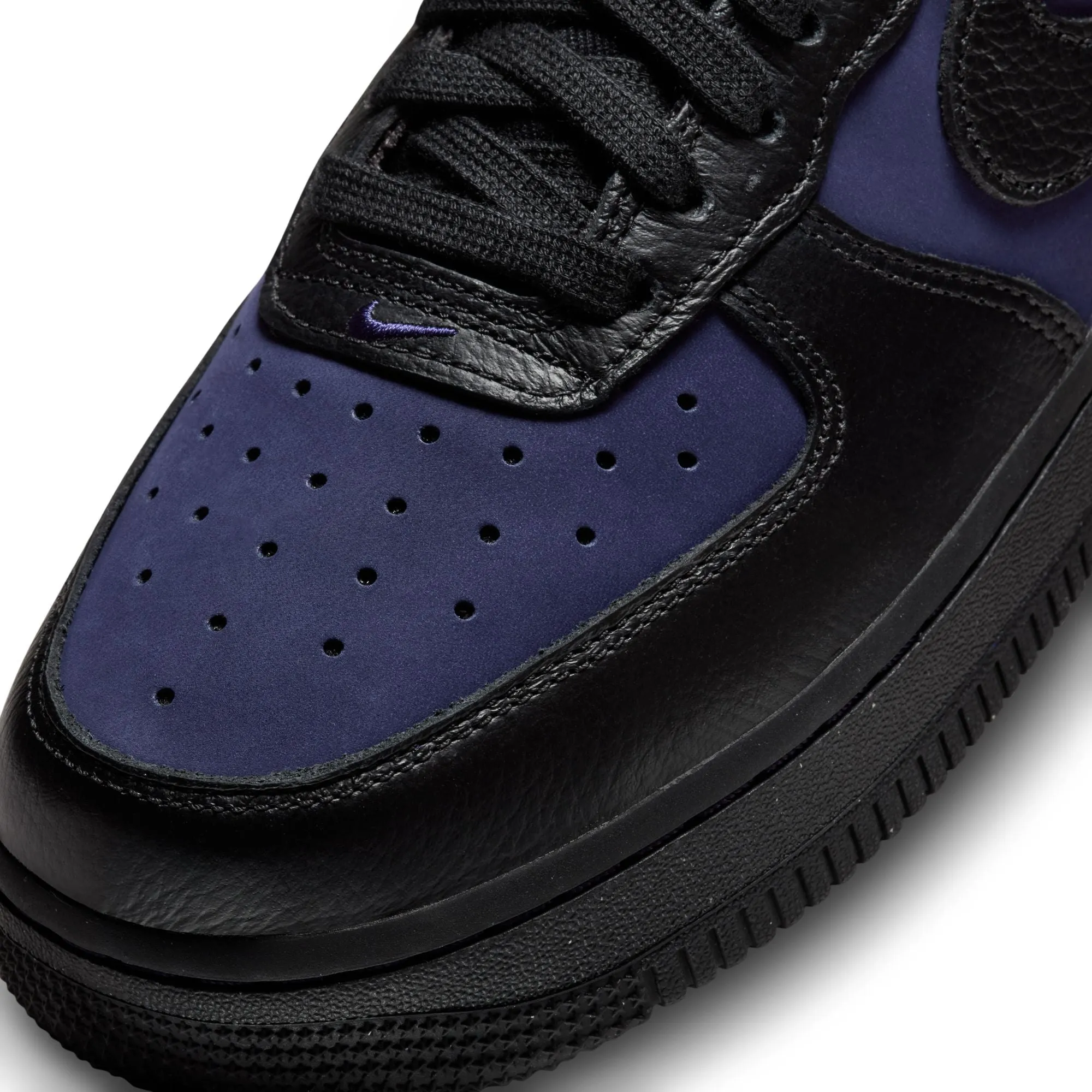 Nike Women Air Force 1 Low Black and Purple Ink