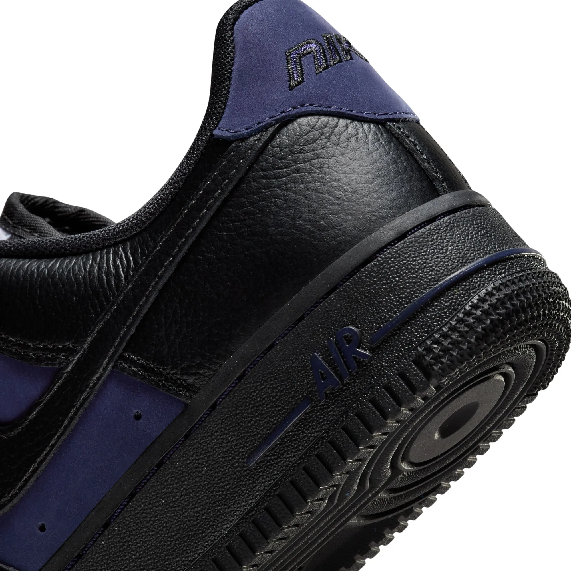 Nike Women Air Force 1 Low Black and Purple Ink
