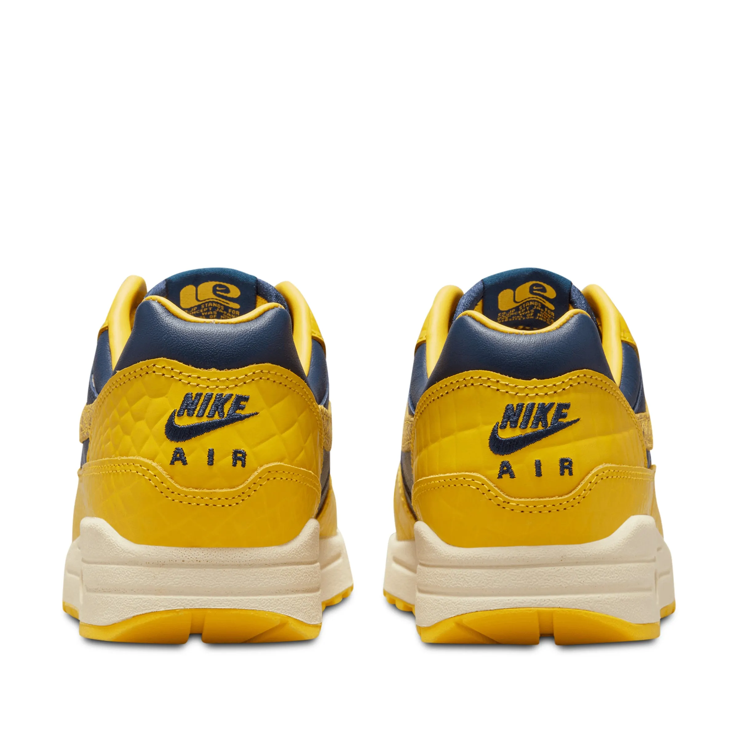 NIKE WOMEN AIR MAX 1 PRM MIDNIGHT NAVY/VARSITY MAIZENATURAL