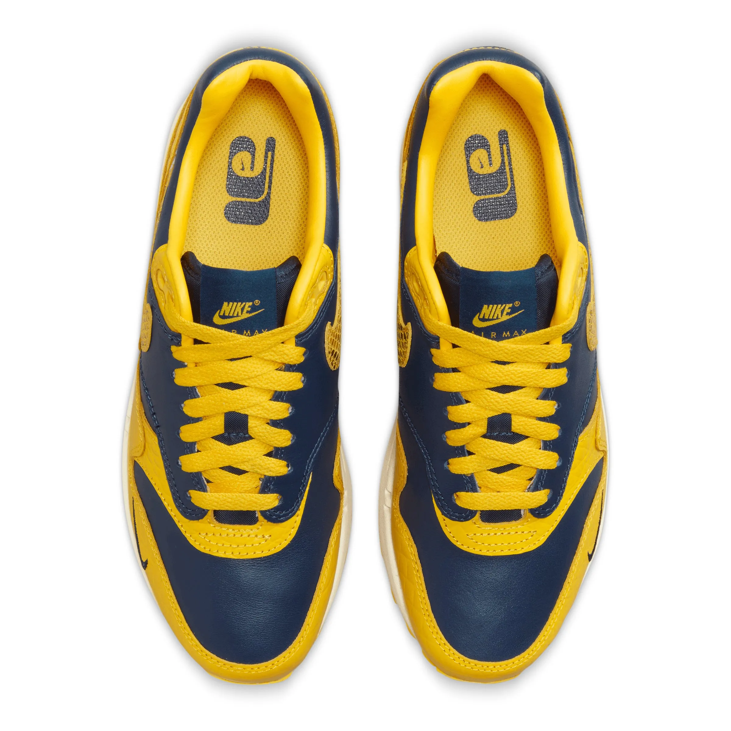 NIKE WOMEN AIR MAX 1 PRM MIDNIGHT NAVY/VARSITY MAIZENATURAL