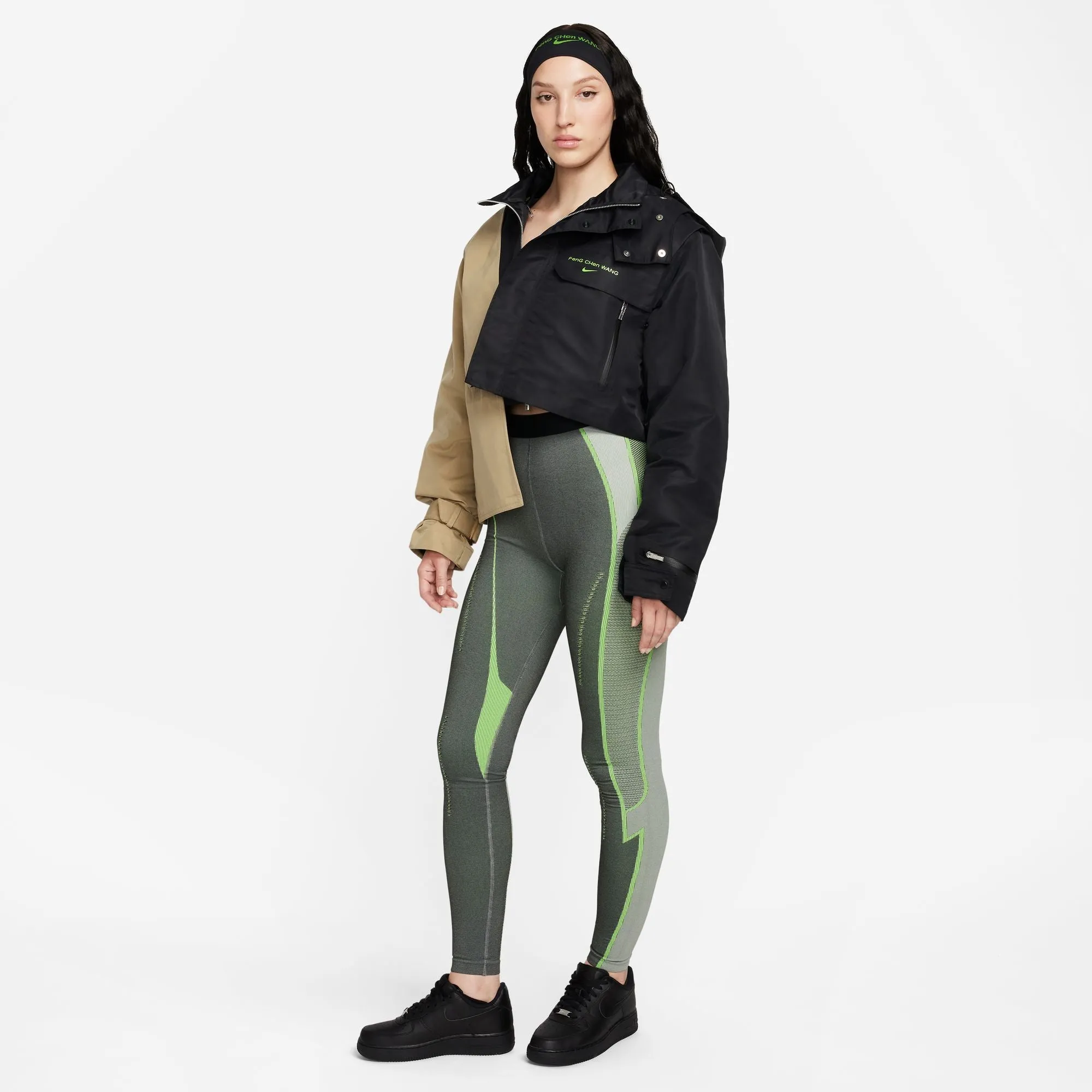 Nike Women x Feng Chen Wang Tights Off Noir/Lt Smoke Grey/Action Green