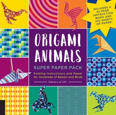 ORIGAMI ANIMALS SUPER PAPER PACK: FOLDING INSTRUCTIONS AND PAPER FOR HUNDREDS OF BEASTS AND BIRDSINCLUDES A 32PAGE INSTRUCTIO