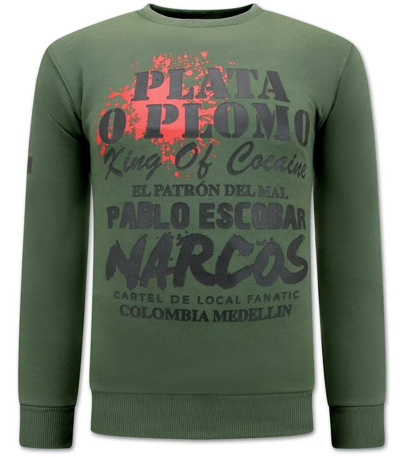 PABLO ESCOBAR EL PATRóN JERSEY HOMBRE  VERDE