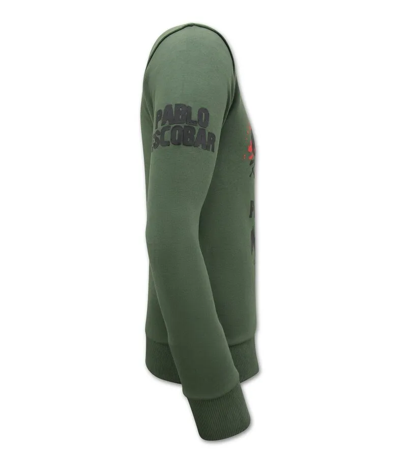 PABLO ESCOBAR EL PATRóN JERSEY HOMBRE  VERDE