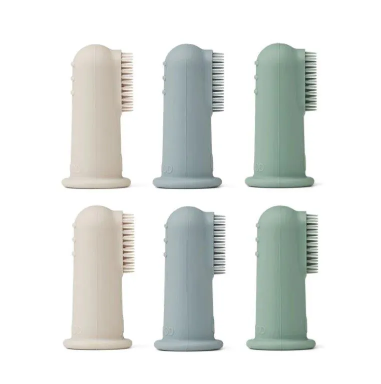 Pack x6 Cepillos de dientes de dedos para bebés