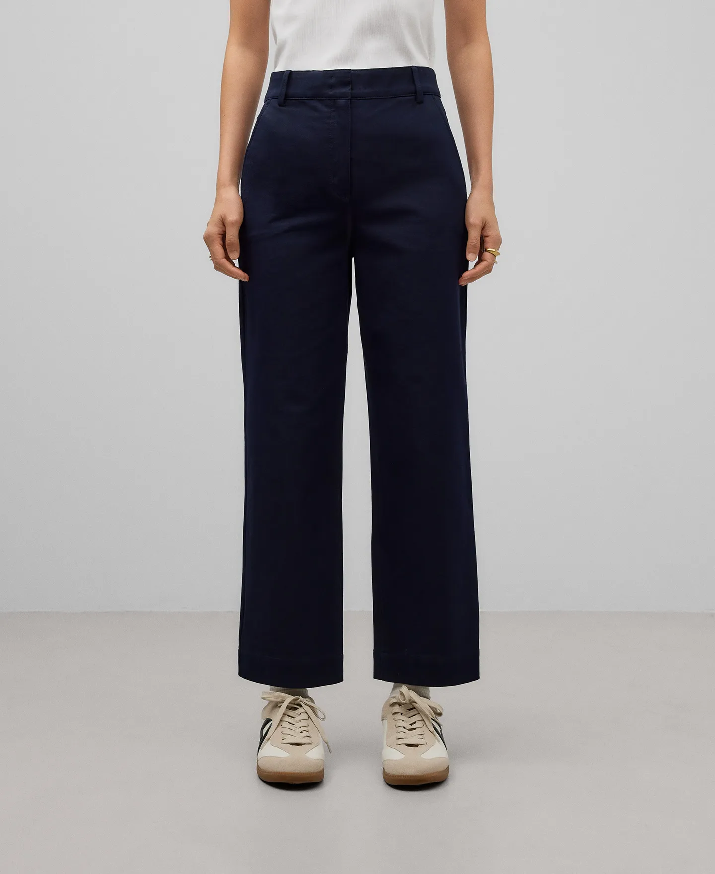 Pantalón chino algodón mujer