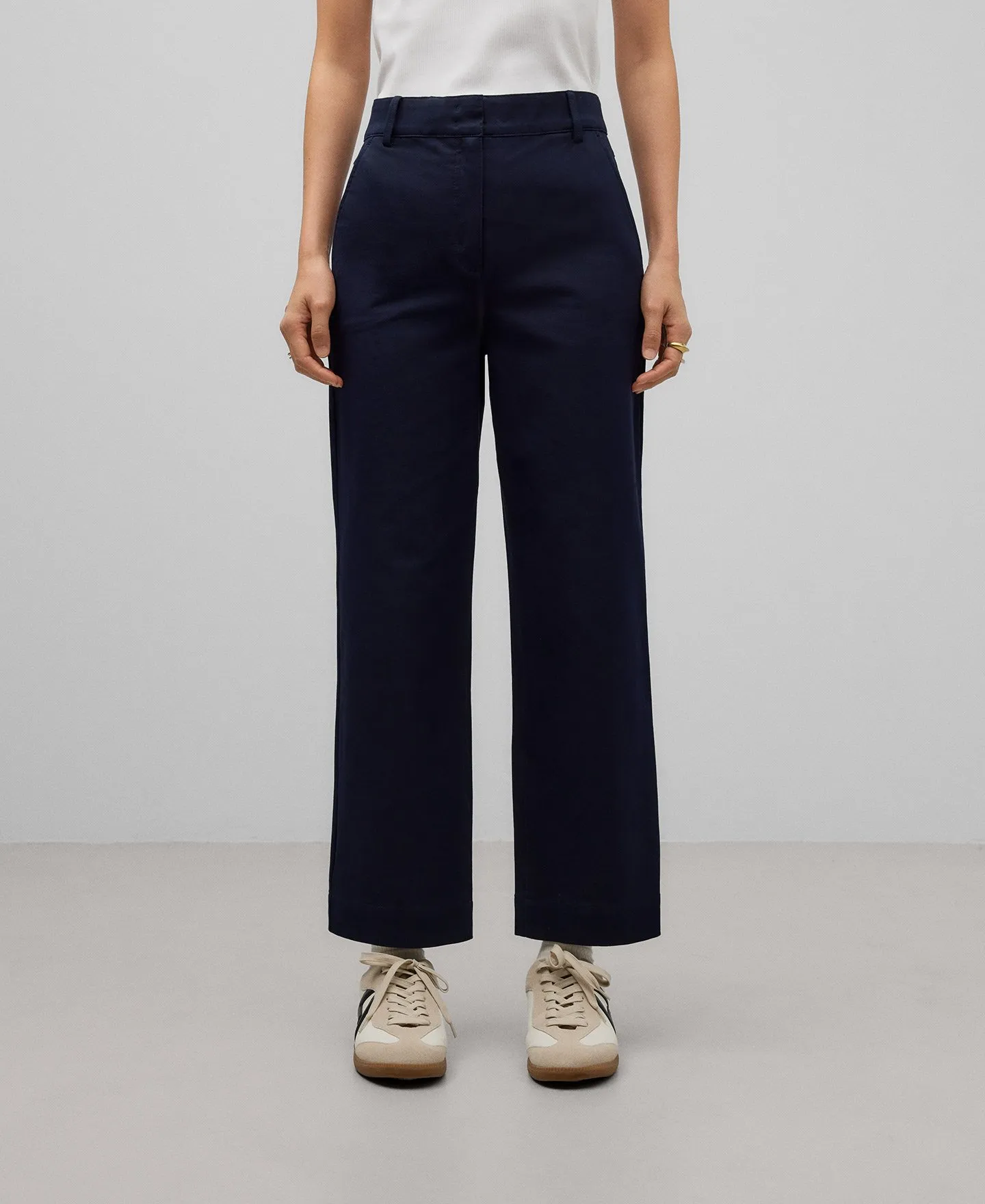 Pantalón chino algodón mujer