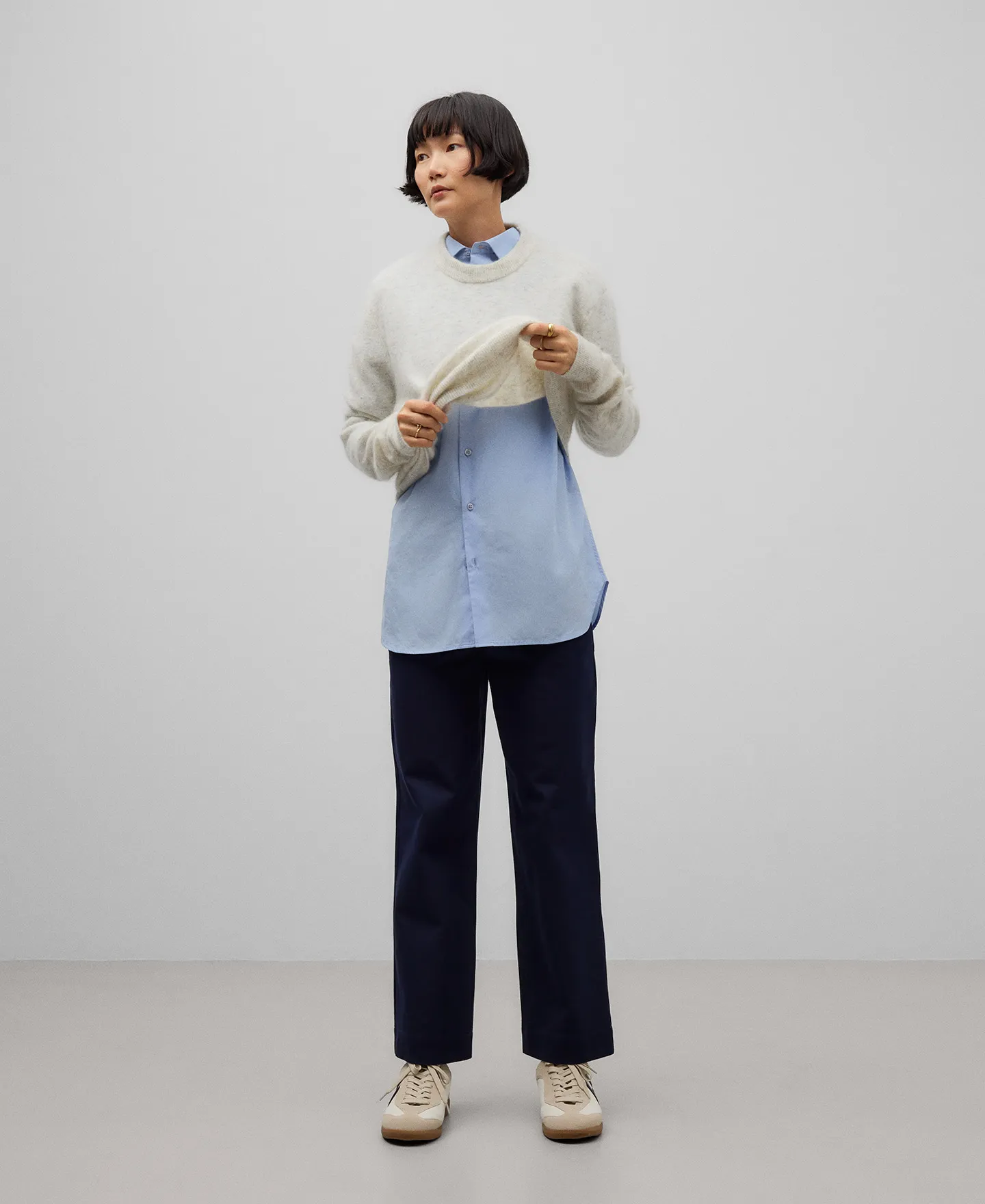 Pantalón chino algodón mujer