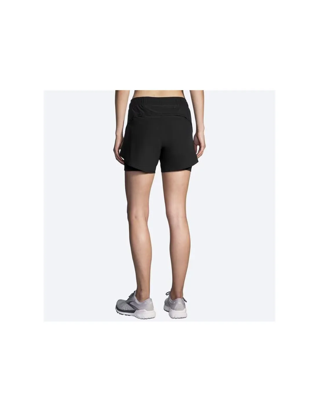 PANTALóN DE RUNNING BROOKS CHASER 5" 2IN1 BLACK MUJER
