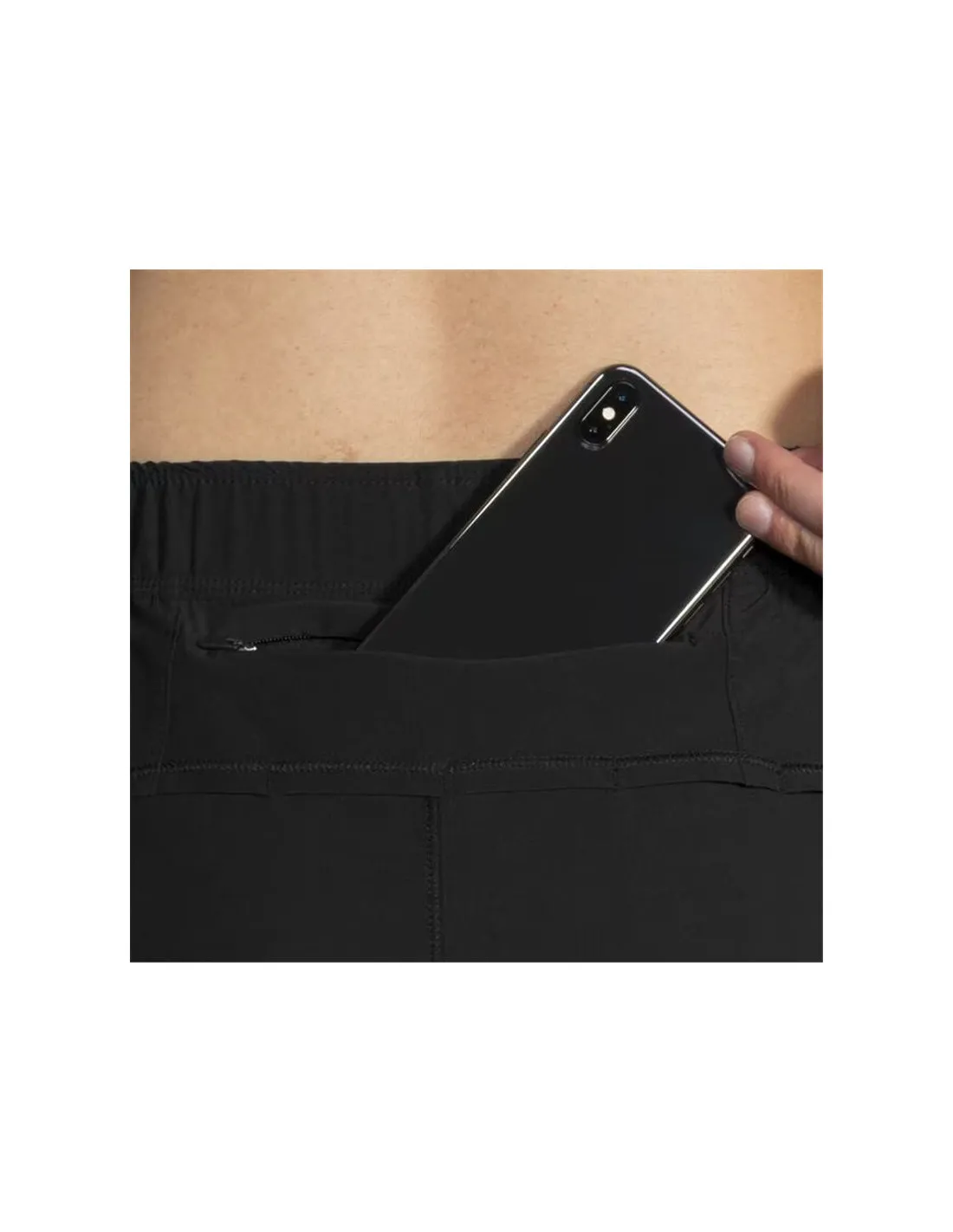 PANTALóN DE RUNNING BROOKS CHASER 5" 2IN1 BLACK MUJER