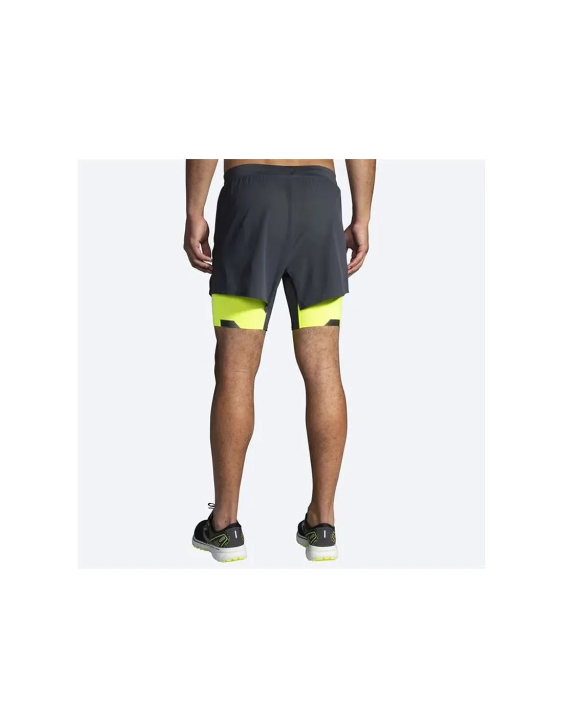 PANTALóN DE RUNNING BROOKS RUN VISIBLE 5" 2IN1 ASPHALT/NIGHTLIFE HOMBRE