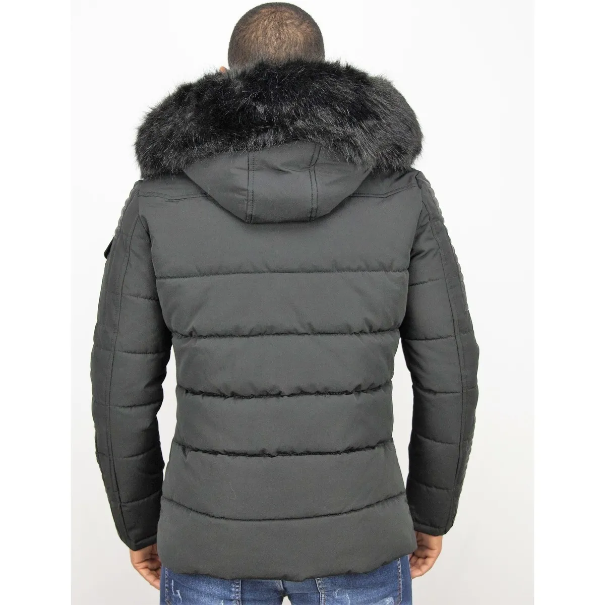 Parkas Hombre Abrigo De Pieles